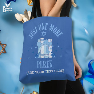 ALLEEN NOG ÉÉN PEREK Hoofdstuk Joods Chanukka Tote Bag