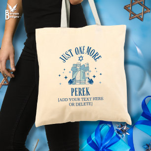 ALLEEN NOG ÉÉN PEREK Hoofdstuk Joods Chanukka Tote Bag