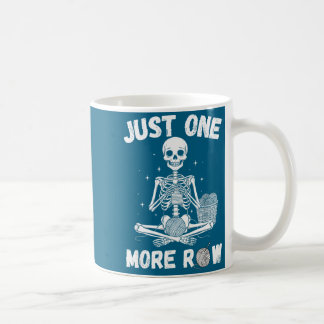 Alleen nog één rij – Grappig gehaakt skelet voor b Koffiemok
