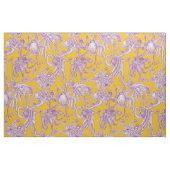 alleen octopussen paars geel stof (Fat Quarter)