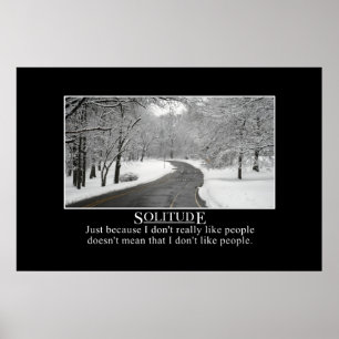 Alleen omdat ik niet van mensen hou, betekent niet poster