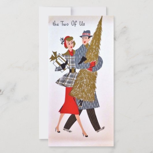  Alleen ons tweeën paar kerst Feestdagenkaart (Voorkant)