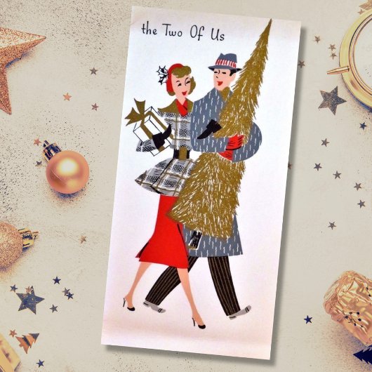  Alleen ons tweeën paar kerst Feestdagenkaart