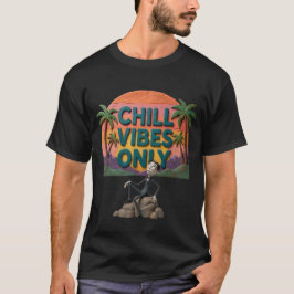 Alleen Ontspannen Sfeer Retro Zonsondergang Esthet T-shirt