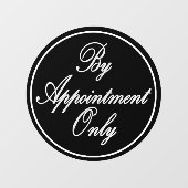Alleen Op Afspraak | Script Lettertype Raamsticker (Vel)