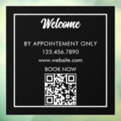 Alleen op afspraak Zakelijke aangepaste winkelpui Raamsticker (Vel 3)