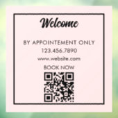 Alleen op afspraak Zakelijke aangepaste winkelpui Raamsticker (Vel 3)