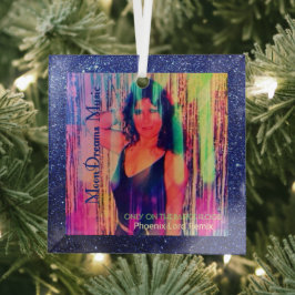 Alleen op de Dance Floor Remix Blauwe Versiering Glas Ornament