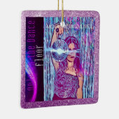 Alleen op de Dance Floor Square Ornament (Rechts)