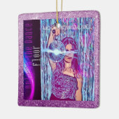 Alleen op de Dance Floor Square Ornament (Links)