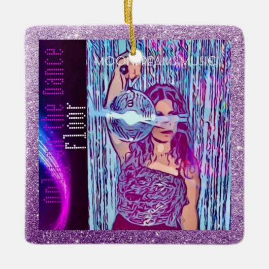 Alleen op de Dance Floor Square Ornament (Voorkant)