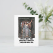 Alleen op de troon feestdagenkaart (Staand voorkant)