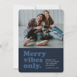 Alleen op feestelijke kerstfoto feestdagenkaart
