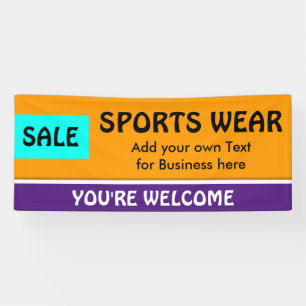 Alleen oranje kleurencyaan en stripe + uw idee spandoek