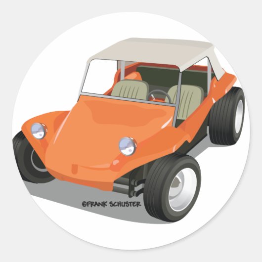 Alleen Oranje manx Ronde Sticker (Voorkant)