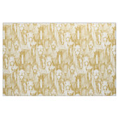 alleen paarden goud half parel stof (Fat Quarter)