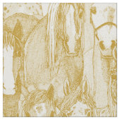 alleen paarden goud half parel stof (Close Up)