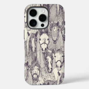 alleen paarden mulberry pearl iPhone 16 pro hoesje