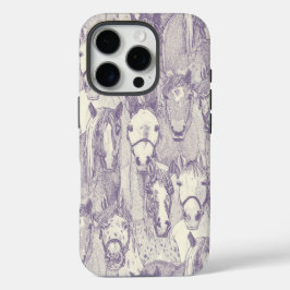 alleen paarden violet parel iPhone 16 pro hoesje
