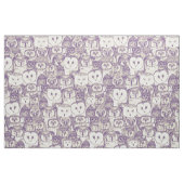 alleen paarse crème stof (Fat Quarter)