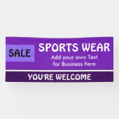 Alleen paarse kleuren, lichtviolet en witte streep spandoek (Horizontaal)