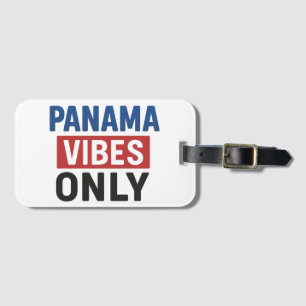 Alleen Panama Vibes - Energie van het koude eiland Bagagelabel