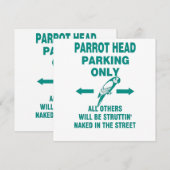 Alleen parkeren kaart (Voorkant / Achterkant)