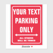 ALLEEN PARKEREN teken vinylsticker in aangepaste k Sticker (Vel)
