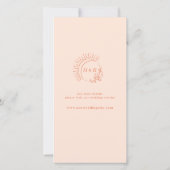 Alleen Peachy Non Photo Wedding Save the Date (Achterkant)