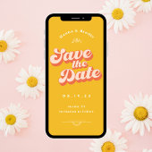 Alleen Peachy Non Photo Wedding Save the Date