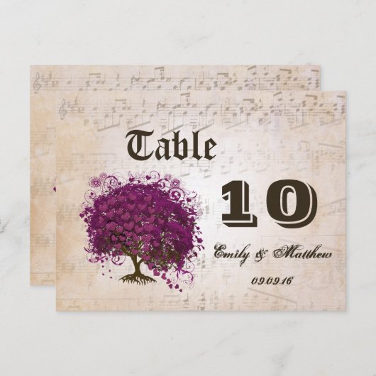 Alleen Peachy Sangria Heart Leaf Tree Briefkaart (Voorkant / Achterkant)