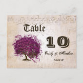 Alleen Peachy Sangria Heart Leaf Tree Briefkaart (Achterkant)