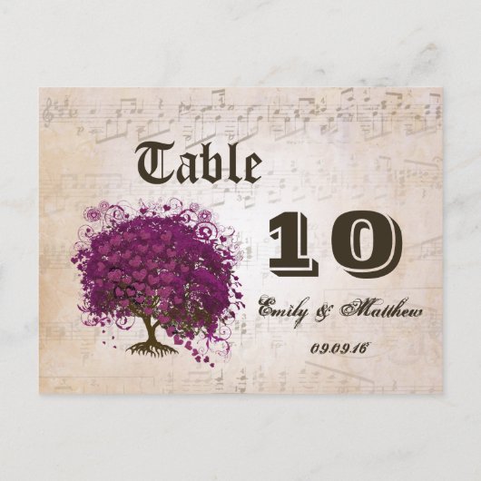 Alleen Peachy Sangria Heart Leaf Tree Briefkaart (Achterkant)