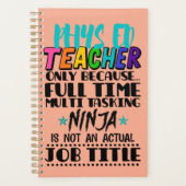 Alleen Phys Ed-leraar omdat fulltime multi-taak Planner (Voorkant)