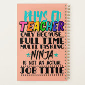 Alleen Phys Ed-leraar omdat fulltime multi-taak Planner (Achterkant)