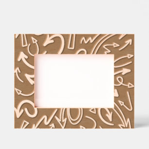 Alleen Pijlen Gegraveerde Houten Frame Gegraveerde Lijstjes