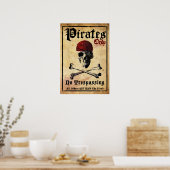Alleen piraten poster (Keuken)