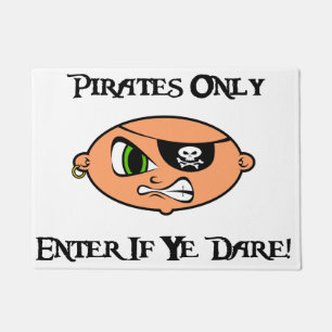 Alleen Piraten - Voer desgewenst in! - Angry Carto Deurmat