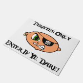 Alleen Piraten - Voer desgewenst in! - Angry Carto Deurmat (Schuin)