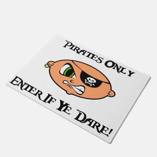 Alleen Piraten - Voer desgewenst in! - Angry Carto Deurmat (Schuin)
