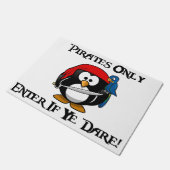 Alleen Piraten - Voer desgewenst in! - Penguin Pir Deurmat (Schuin)