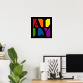 ALLEEN Pop Poster (zwart) (Thuiskantoor)