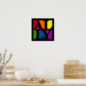 ALLEEN Pop Poster (zwart) (Keuken)