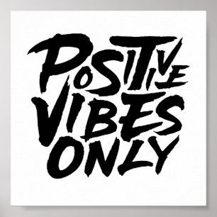 Alleen positieve blokjes poster