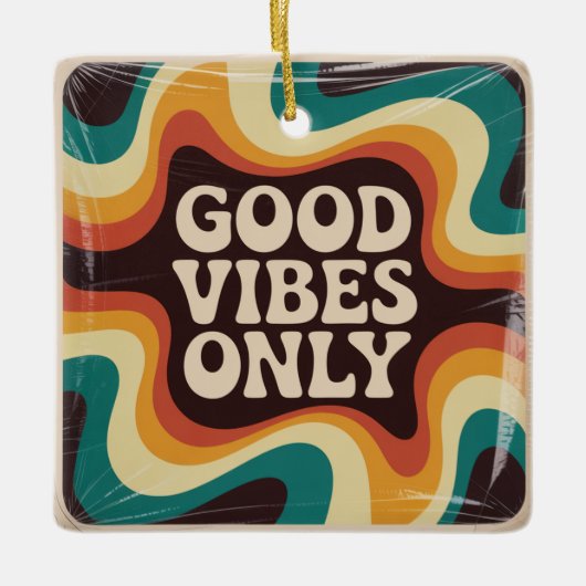 Alleen Positieve Energie Keramisch Ornament (Voorkant)