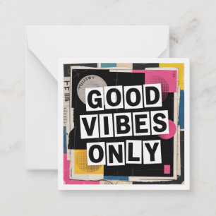 Alleen Positieve Energie Notitiekaartje