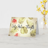 Alleen positieve gedachten kaart (Gele Bloem)