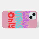 Alleen Positieve Vibes Abstracte Typografische Roz Case-Mate iPhone Case (Achterkant (horizontaal))