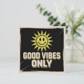 Alleen Positieve Vibes Kaart (Staand voorkant)