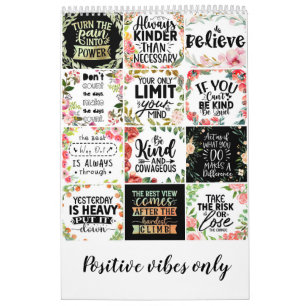 Alleen positieve vibes kalender